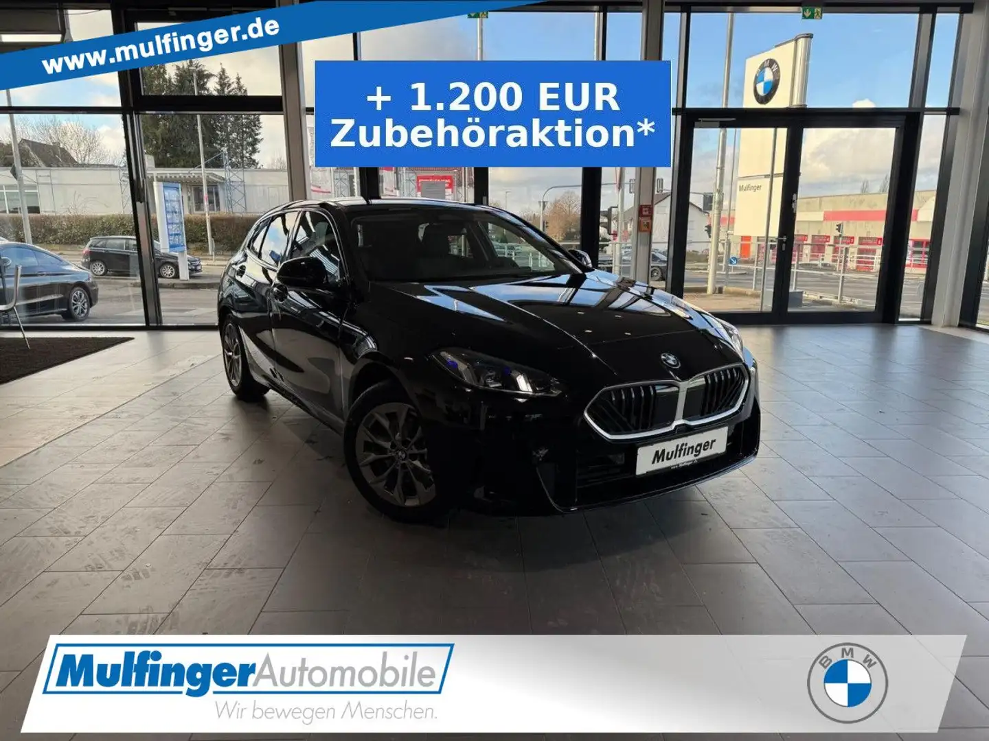 BMW 118 d Aut.Ad-LED Kamera Live-Widescreen Komfz.AHK Zwart - 1