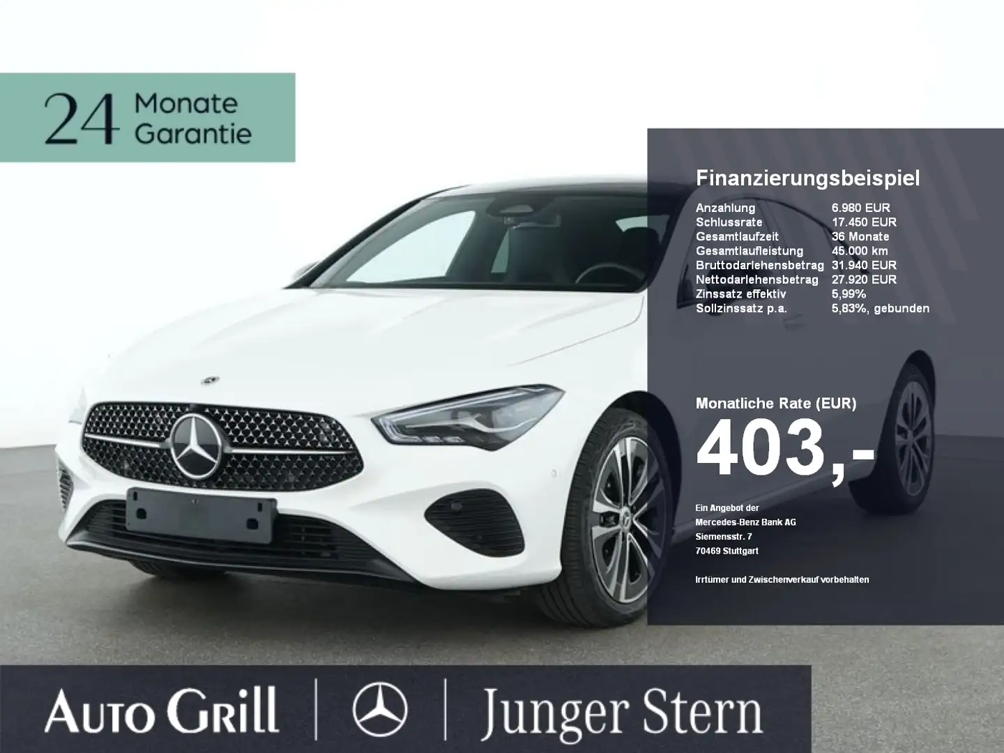 Mercedes-Benz CLA 180 Progressive Line Adv. Plus Night Pano Weiß - 1