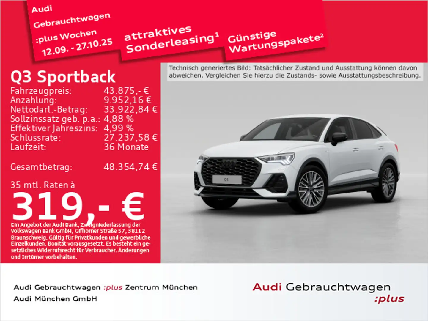 Audi Q3 40 TDI qu. S tronic S line ACC/AHK/ Weiß - 1