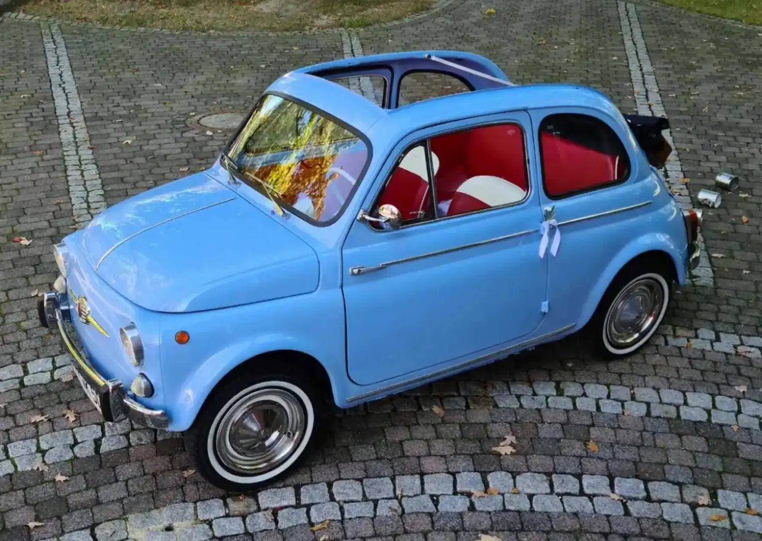 Fiat 500 Oldtimer seltener 500D Cabrio Version /Gutachten Blau - 1