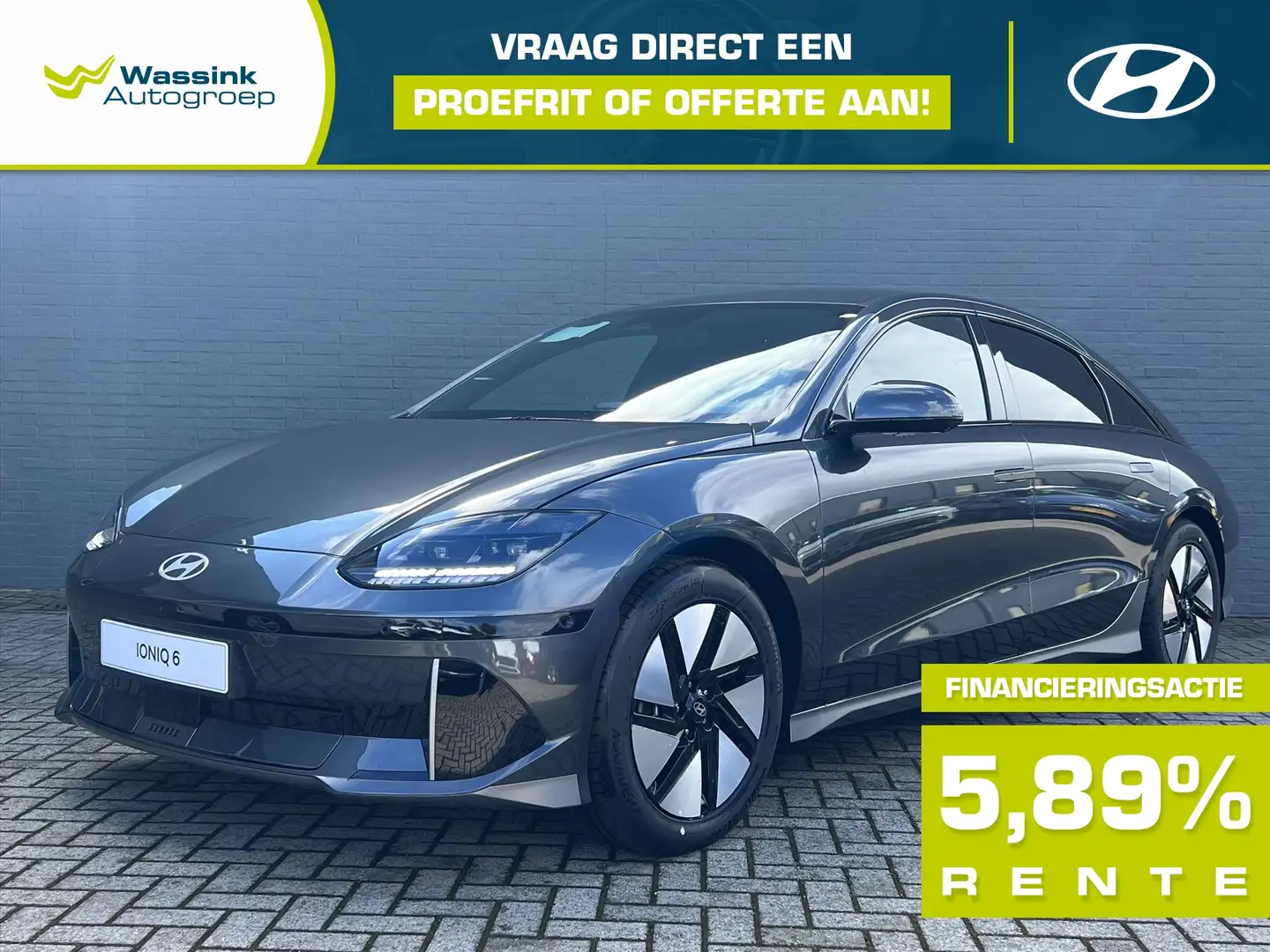 Hyundai IONIQ 6 77,4 kWh 229pk RWD Connect Grijs - 1