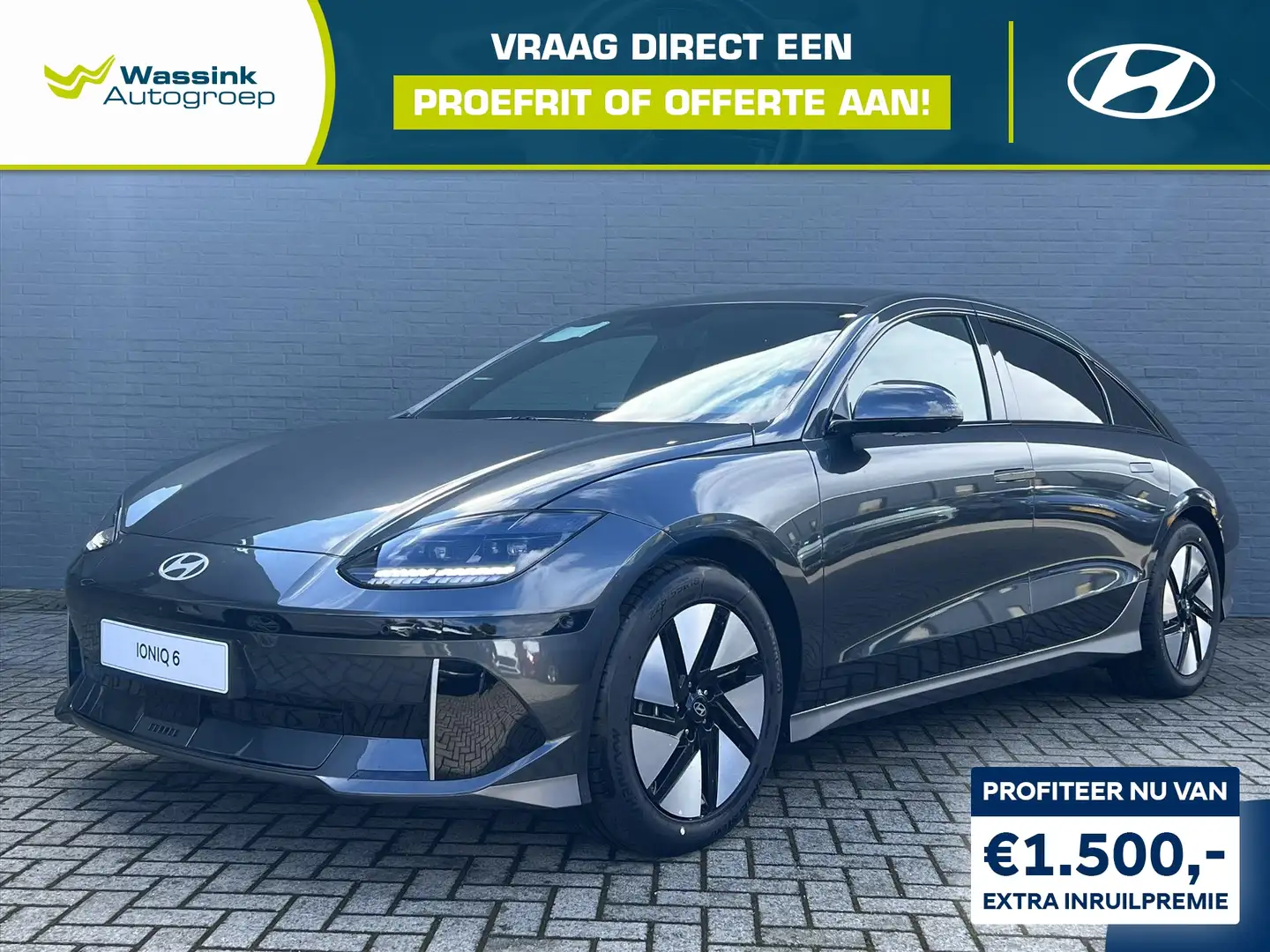 Hyundai IONIQ 6 77,4 kWh 229pk RWD Connect Grijs - 1