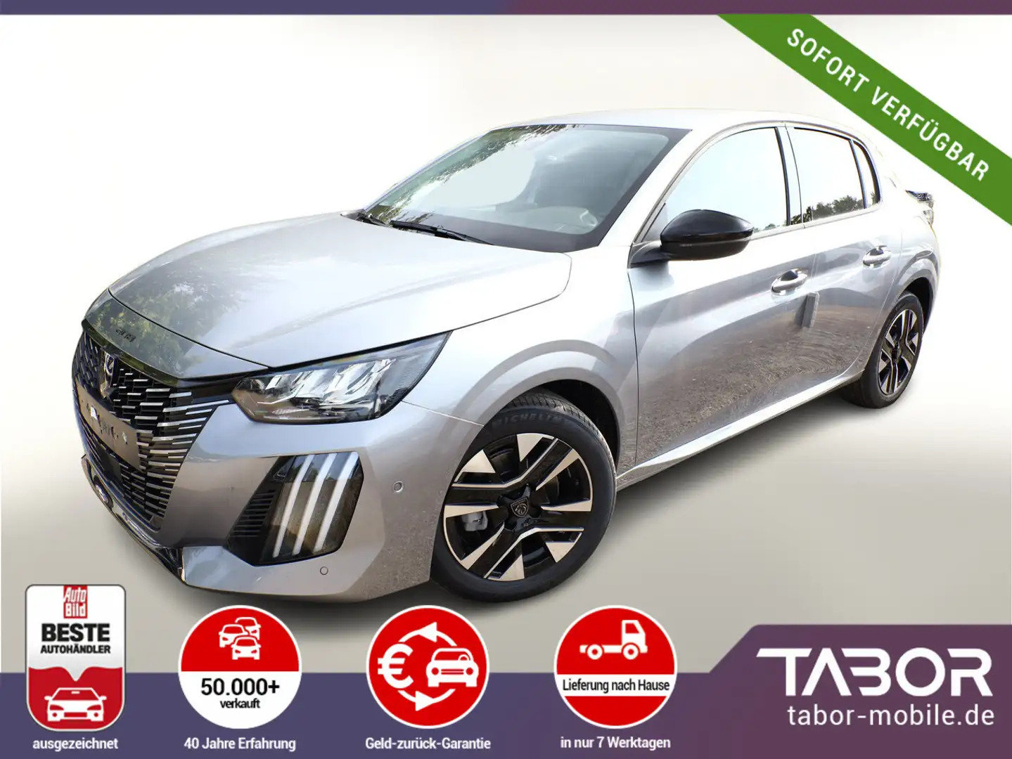 Peugeot 208 100 Allure 2xPDC DAB LED CarPlay Klimaaut BT Gris - 1