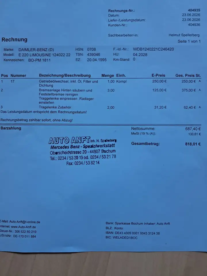 Mercedes-Benz 220 E 220 W124, foto 9
