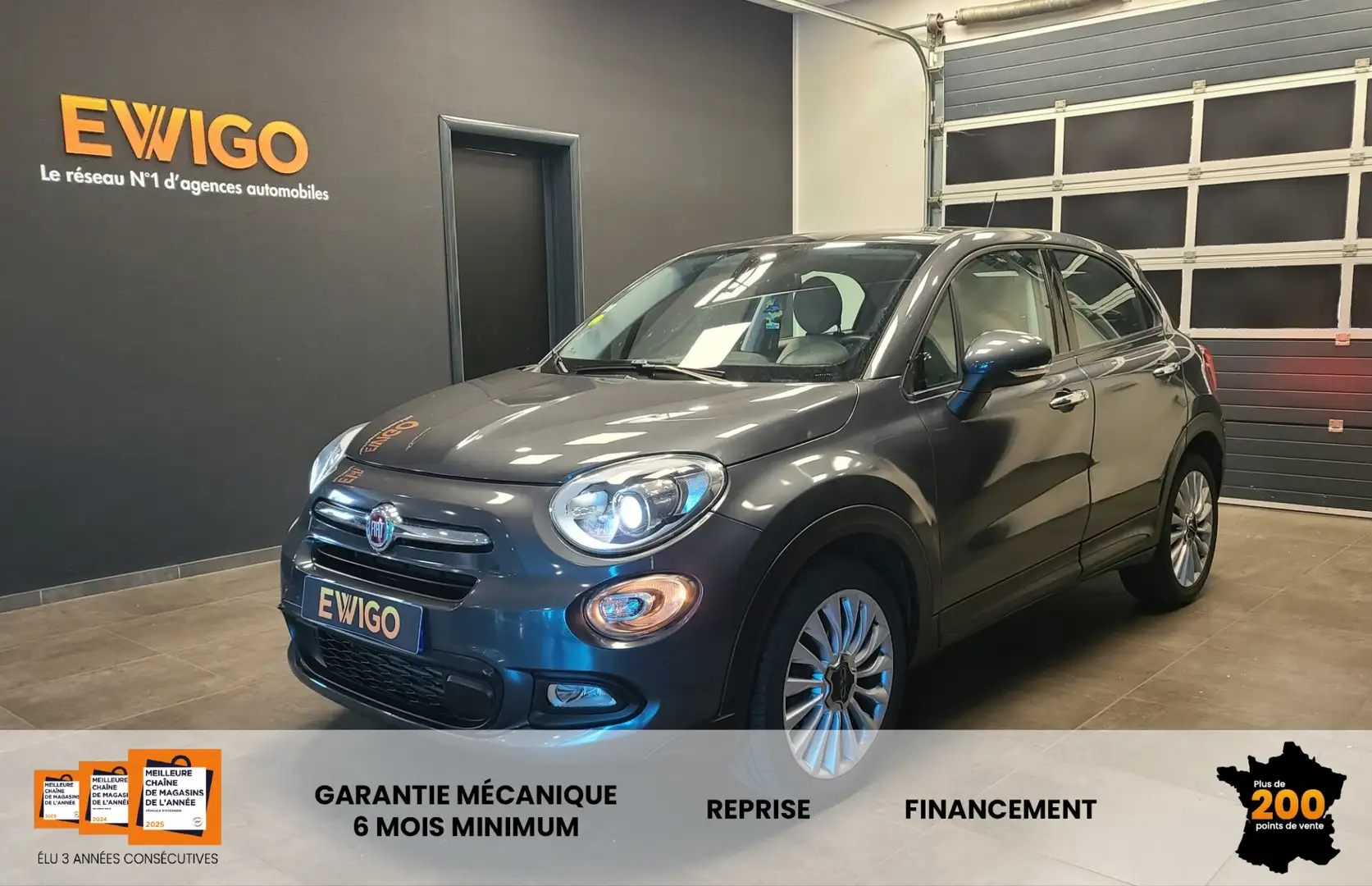 Fiat 500X LOUNGE 1.6 MJT 120ch LOUNGE 4X2 BVA6 - 1