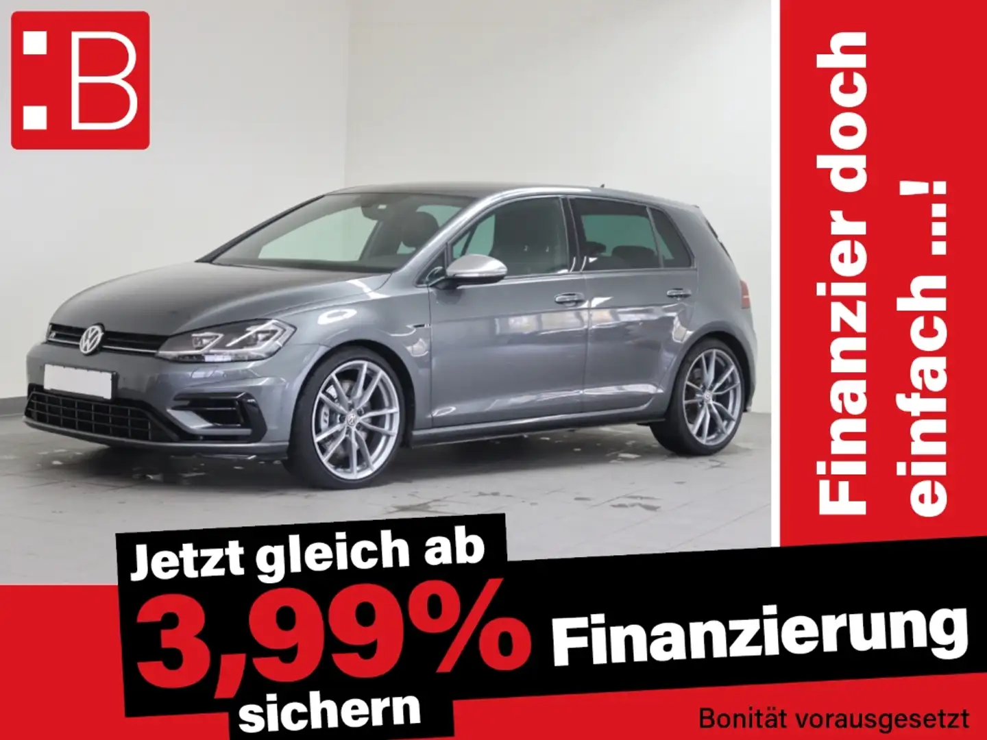 Volkswagen Golf R VII 2.0 TSI DSG 4Mo. AKRAPOVIC LEDER APP-CONNECT Szary - 1