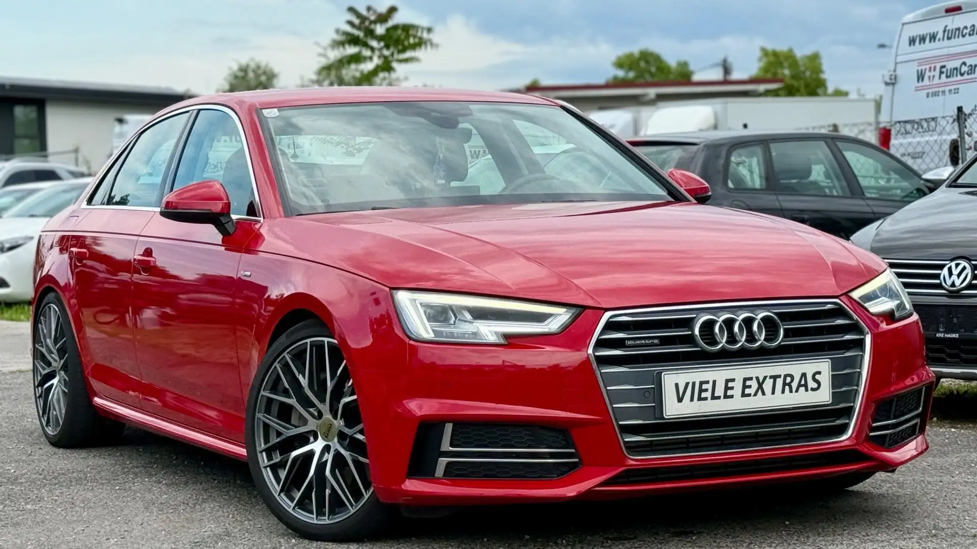 Audi A4 3,0 TDI Quattro S-Line *Sofort-Kredit S-tronic Rot - 2