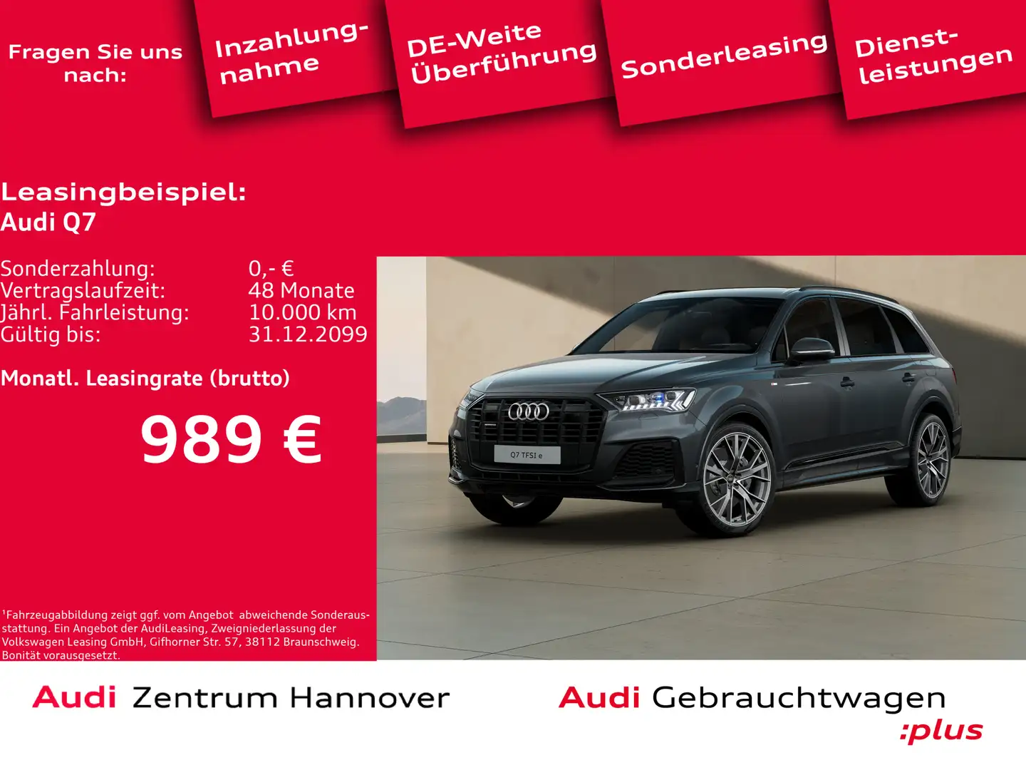 Audi Q7 55 TFSIe qu. S line Head-Up Pano Laser AHK B& Grau - 1