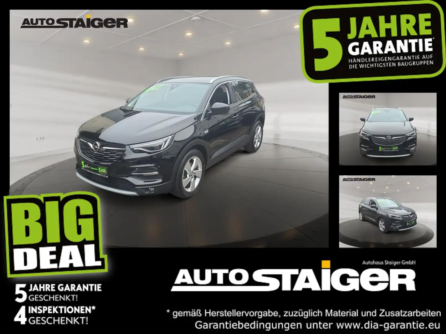 Opel Grandland 1.2 Ultimate Allwetter*Navi*Leder Schwarz - 1