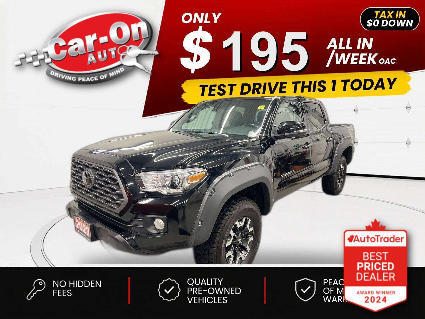 Black 2023 Toyota Tacoma Pickup Truck Automatic