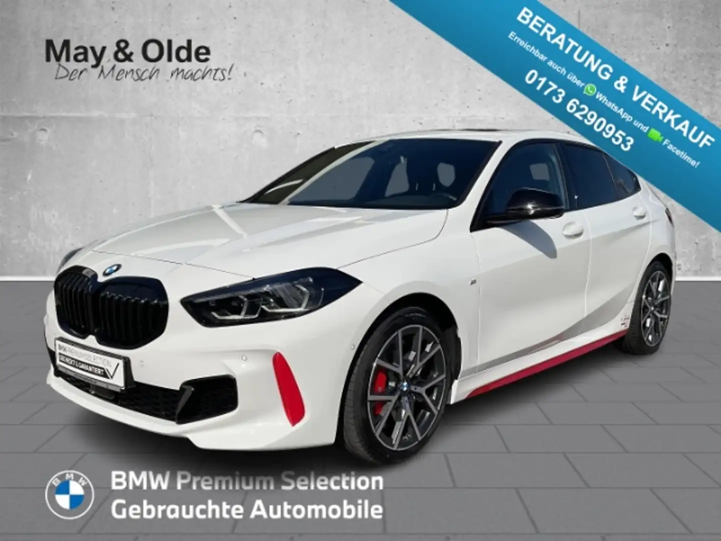 BMW 128 ti Sportpaket HUD Pano Navi Memory Sitze Soundsyst Weiß - 1