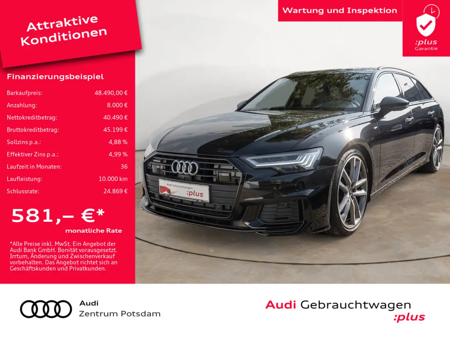 Audi A6 Avant 50TDI quattro MATRIX STANDHZG LUFTF. Negro - 1