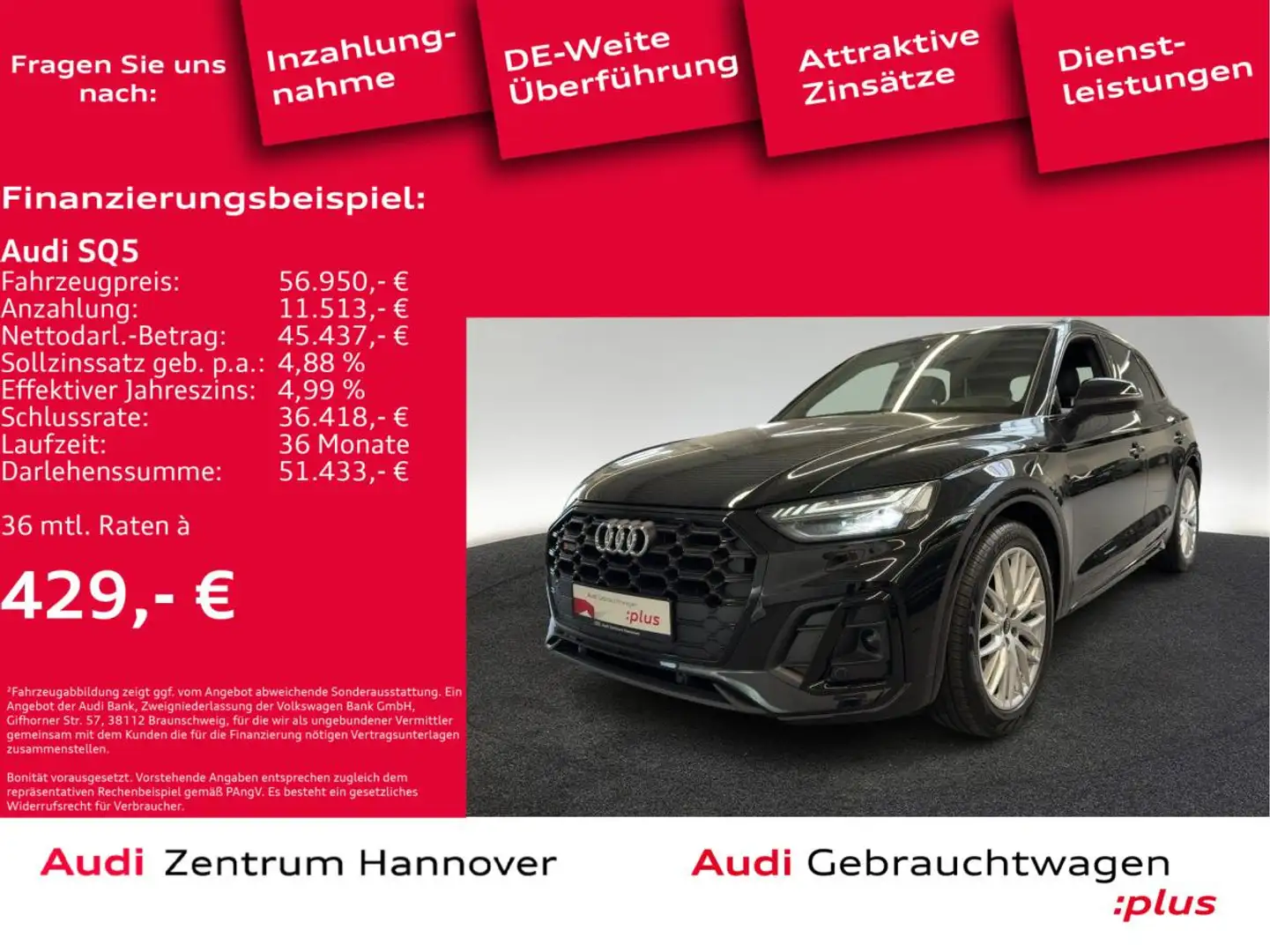 Audi SQ5 3.0 TDI qu. Pano Matrix Luft Kamera Schwarz - 2