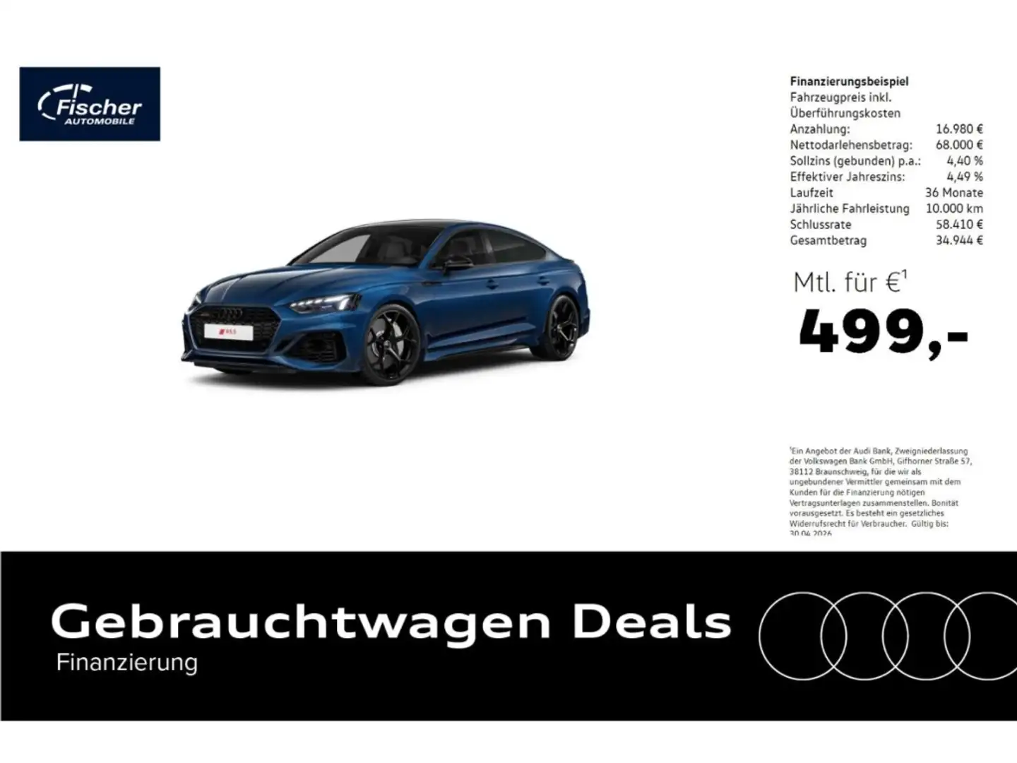 Audi RS5 Sportback TFSI quattro performance P-Dach Blau - 1