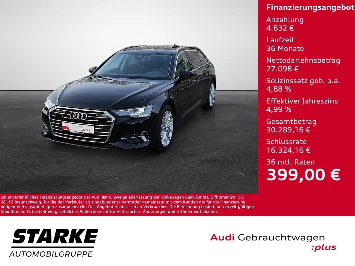 Audi A6 Avant 40 TDI S tronic sport Sport NaviPlus LED ... Noir - 1