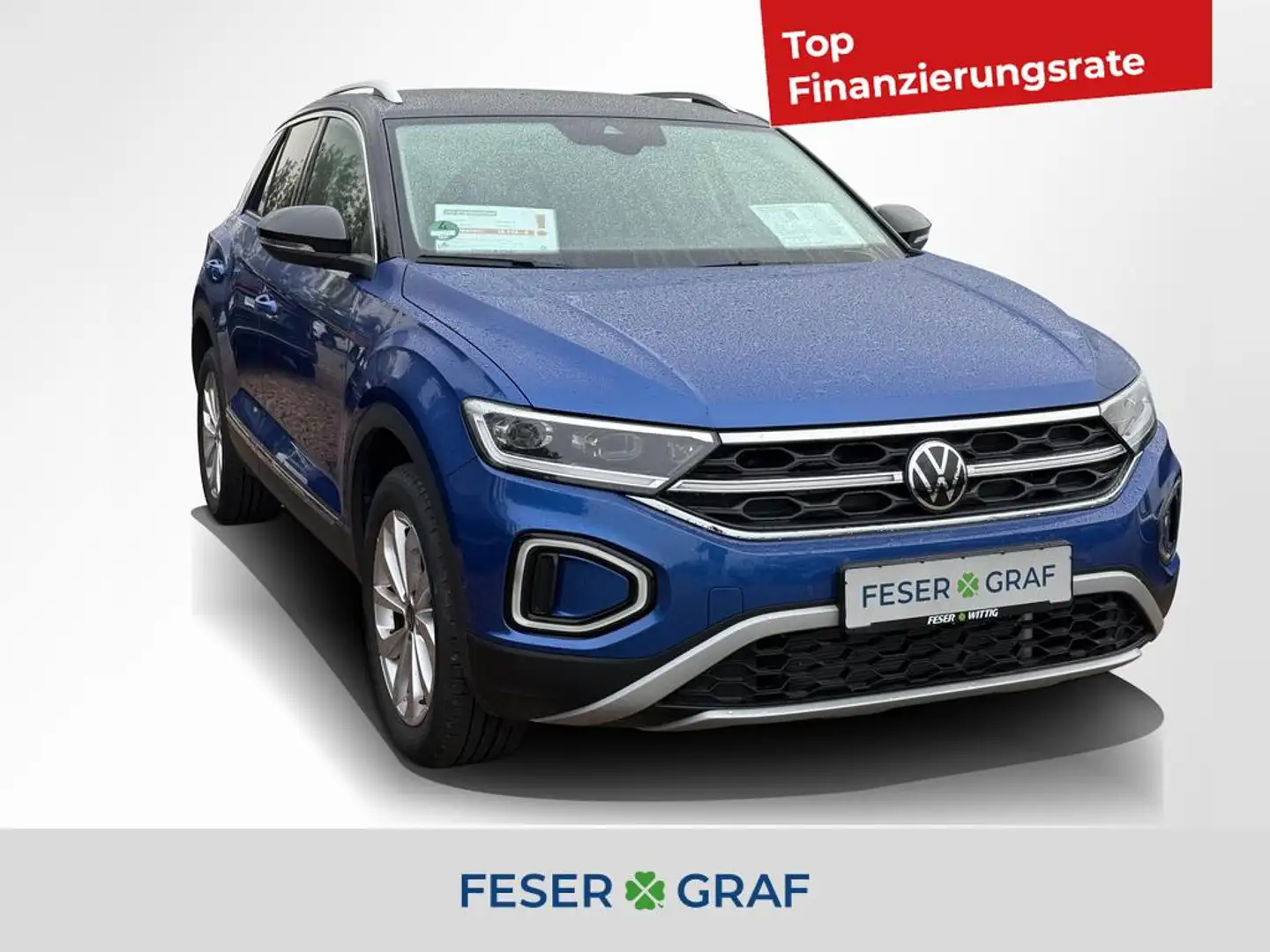 Volkswagen T-Roc 1.5 TSI Style DSG AHK/IQ.Drive/IQ.Light Blauw - 1
