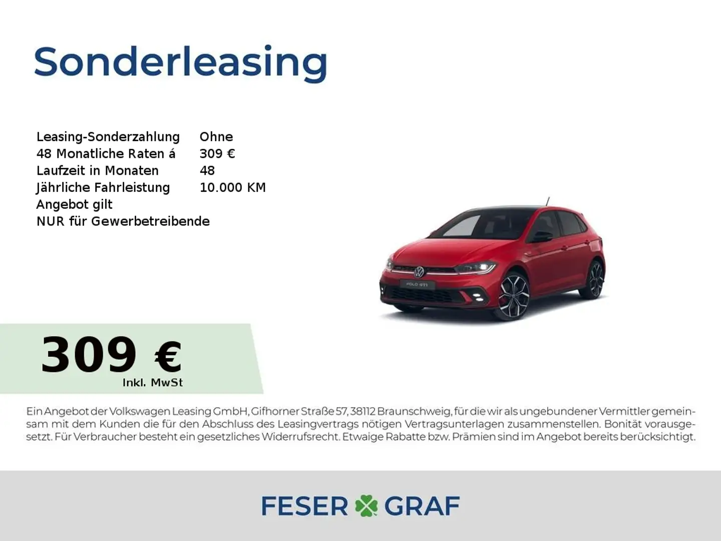 Volkswagen Polo GTI 2,0 l TSI 207 PS 7-Gang-DSG Rot - 1