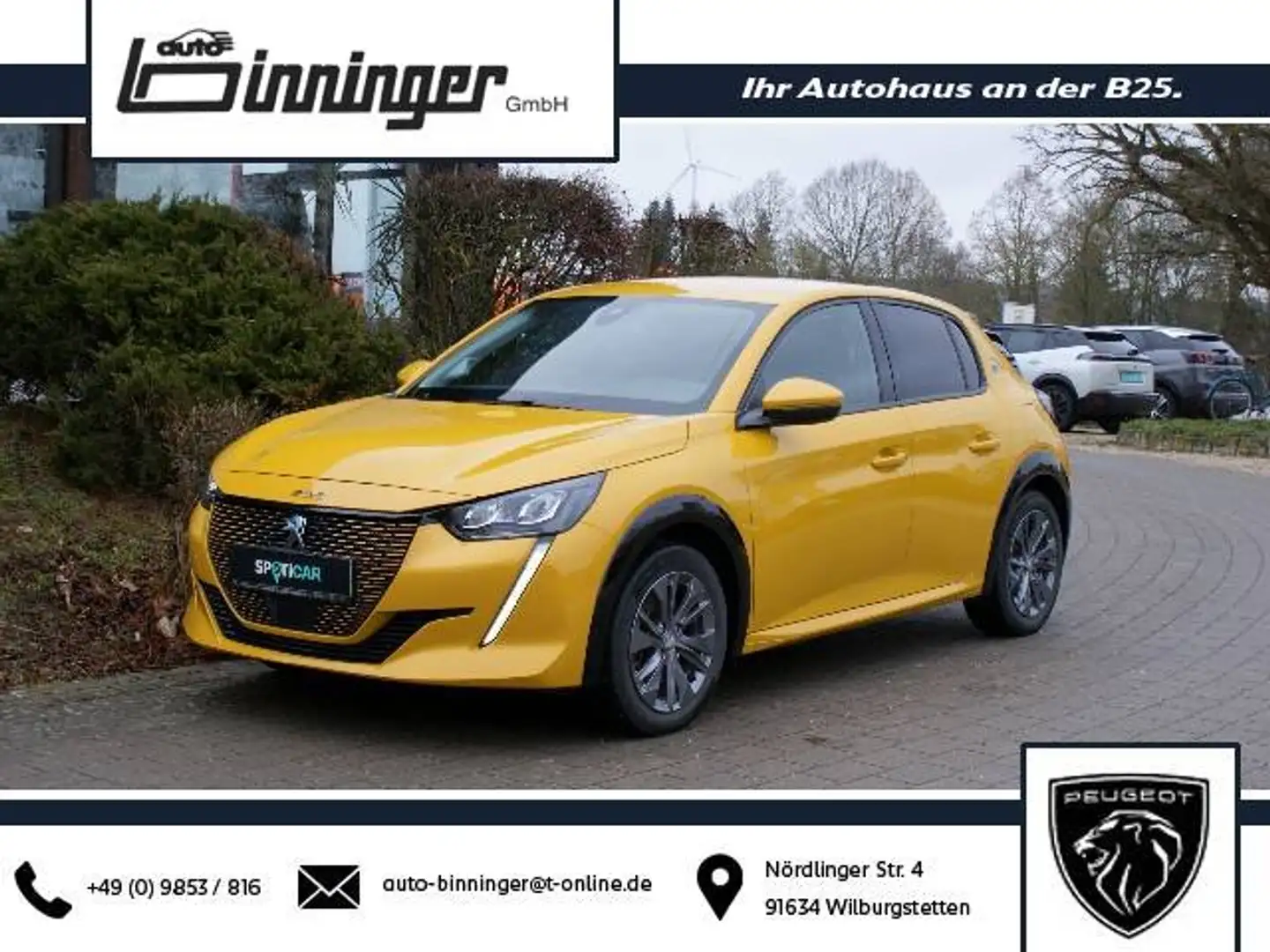 Peugeot e-208 Allure Pack Elektromotor 136 - 1.Hand/Sitzheizung Gelb - 1
