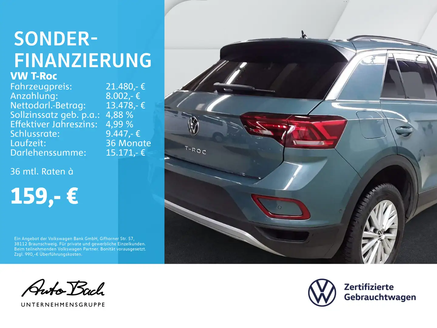 Volkswagen T-Roc 1.0 TSI "Life" Navi LED Digital Cockpit EP Blauw - 2
