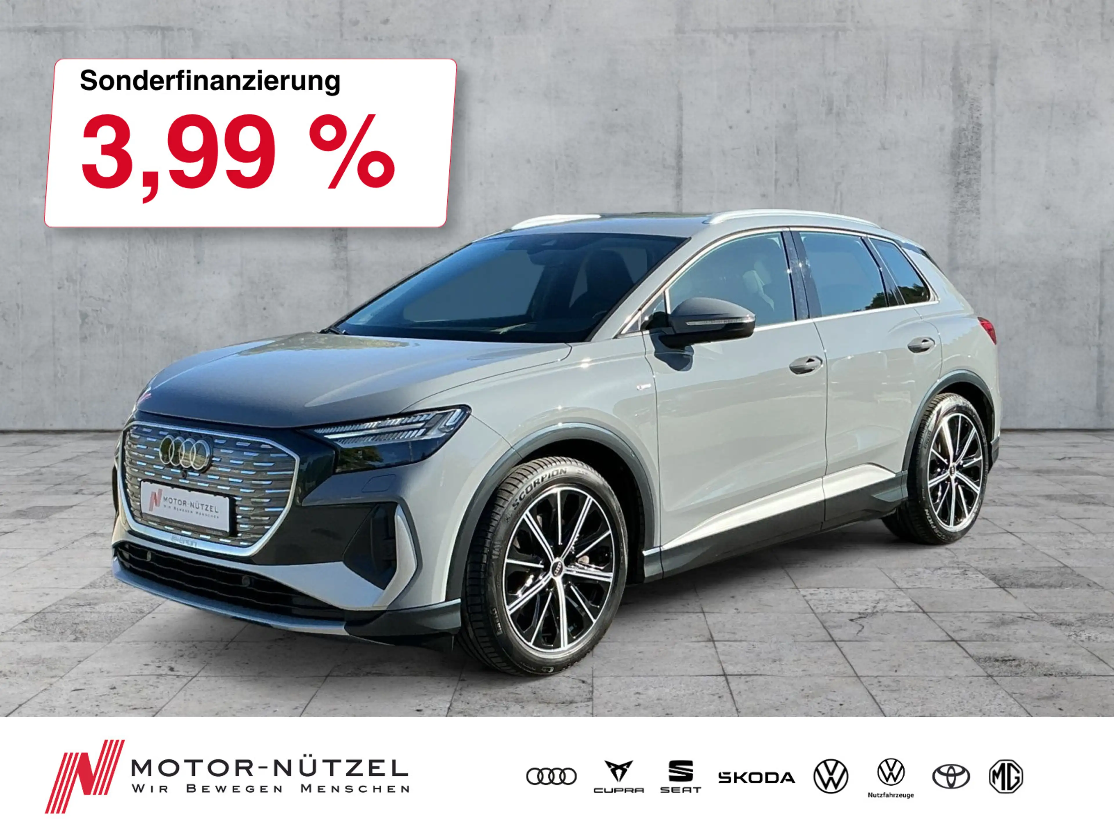Audi Q4 e-tron 40 S-LINE MATRIX+NAVI+HuD+RFK+ACC+20"