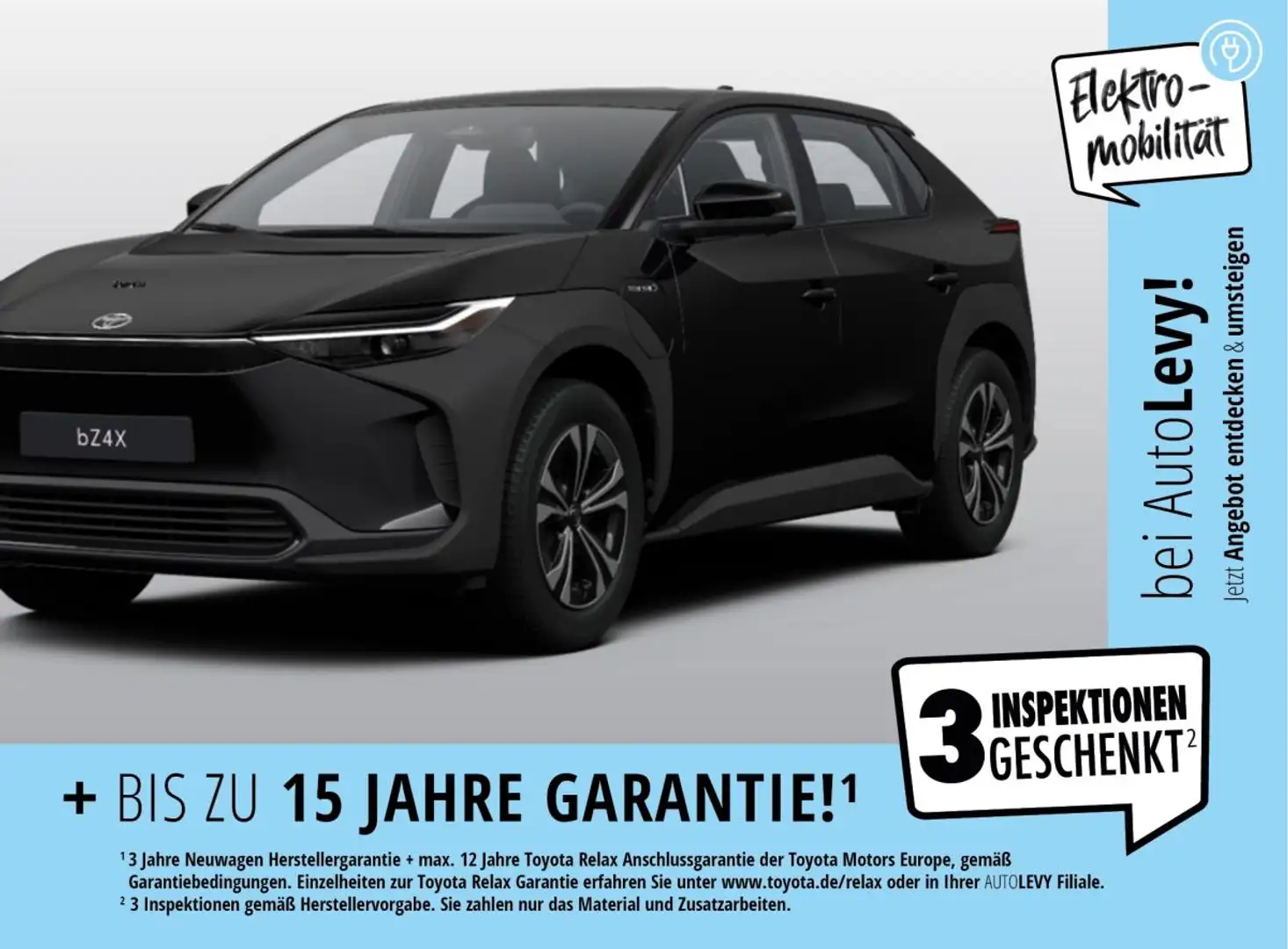 Toyota bZ4X Comfort Navi+R*Kam+18Alu+0% Finanzierung Schwarz - 1