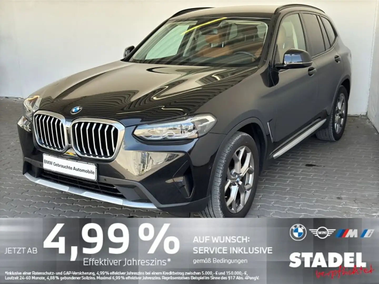 BMW X3 xDrive20dA Navi.LED.WLAN.AHK.DriveAs.RFK.DAB Schwarz - 1