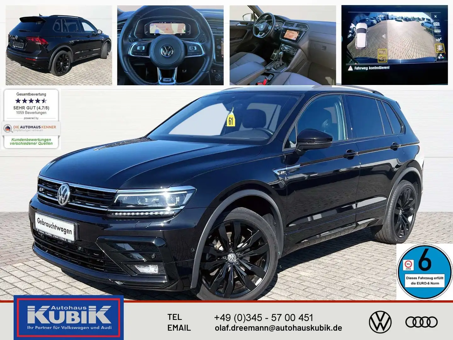 Volkswagen Tiguan 2.0 TDI R-Line Black Style DSG 4motion+DCC+Dynaudi Schwarz - 1