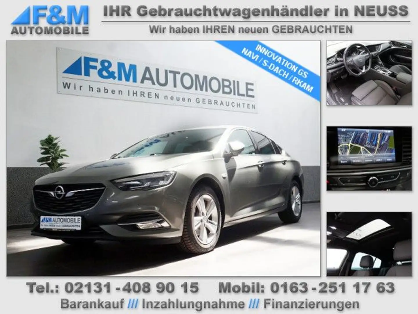Opel Insignia 2.0 Innovation GS Leder Nav S-DACH RKAM Grau - 1