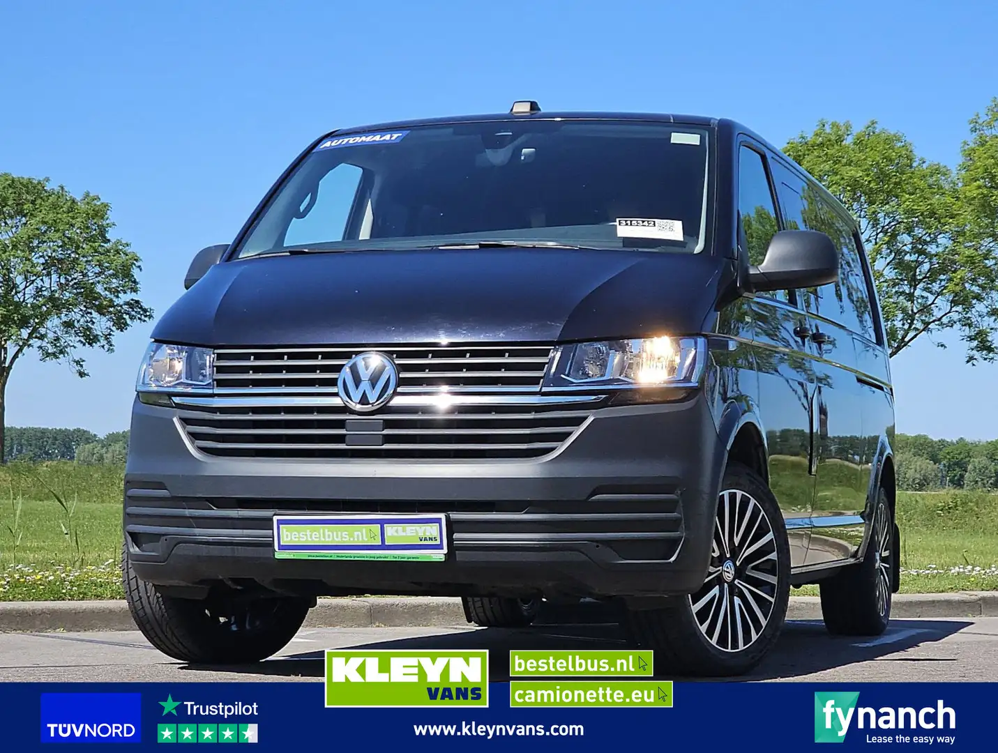 Volkswagen Transporter 2.0 TDI L2 Dubbel Cabine AC! Zwart - 1
