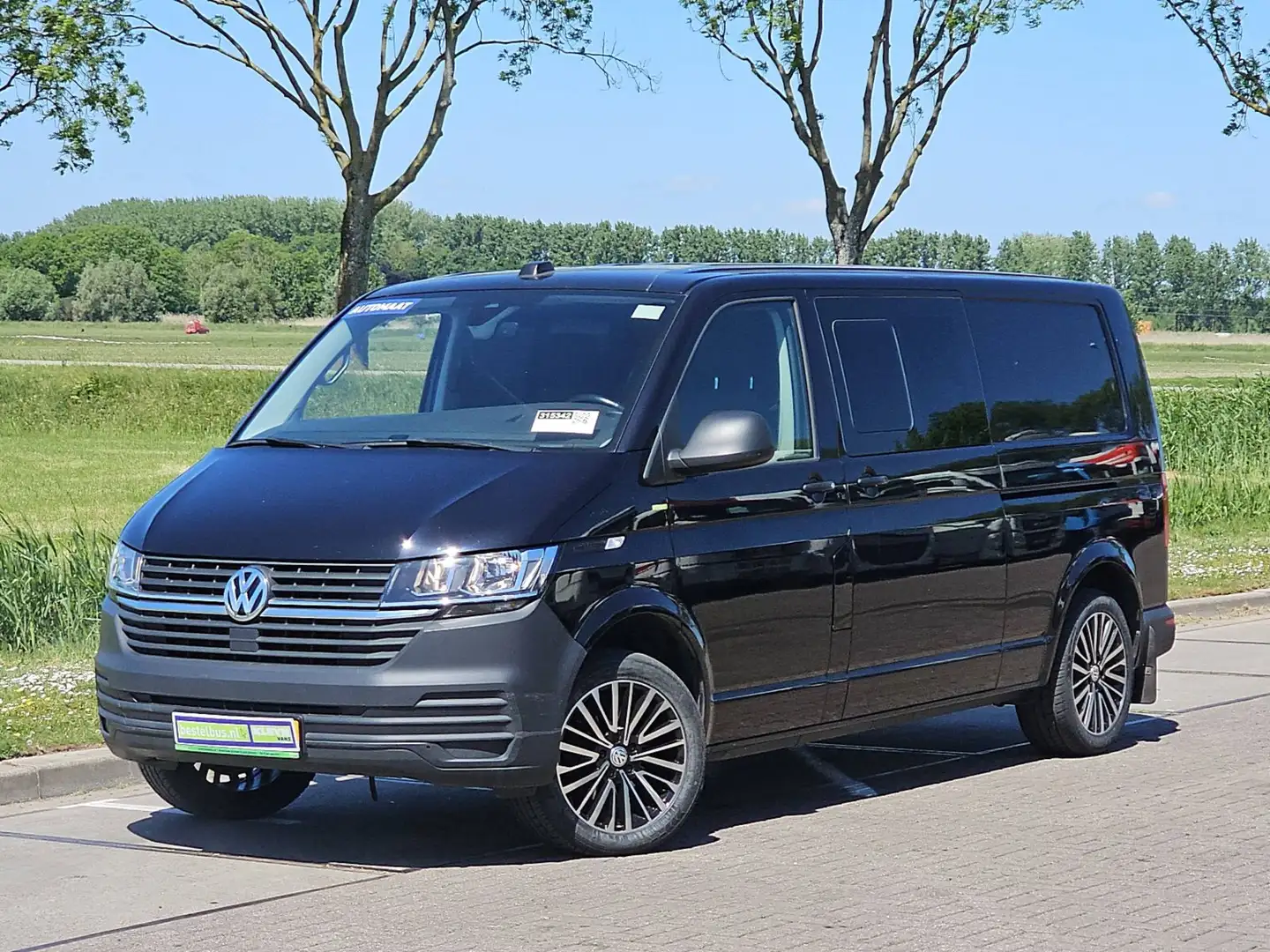 Volkswagen Transporter 2.0 TDI L2 Dubbel Cabine AC! Zwart - 2