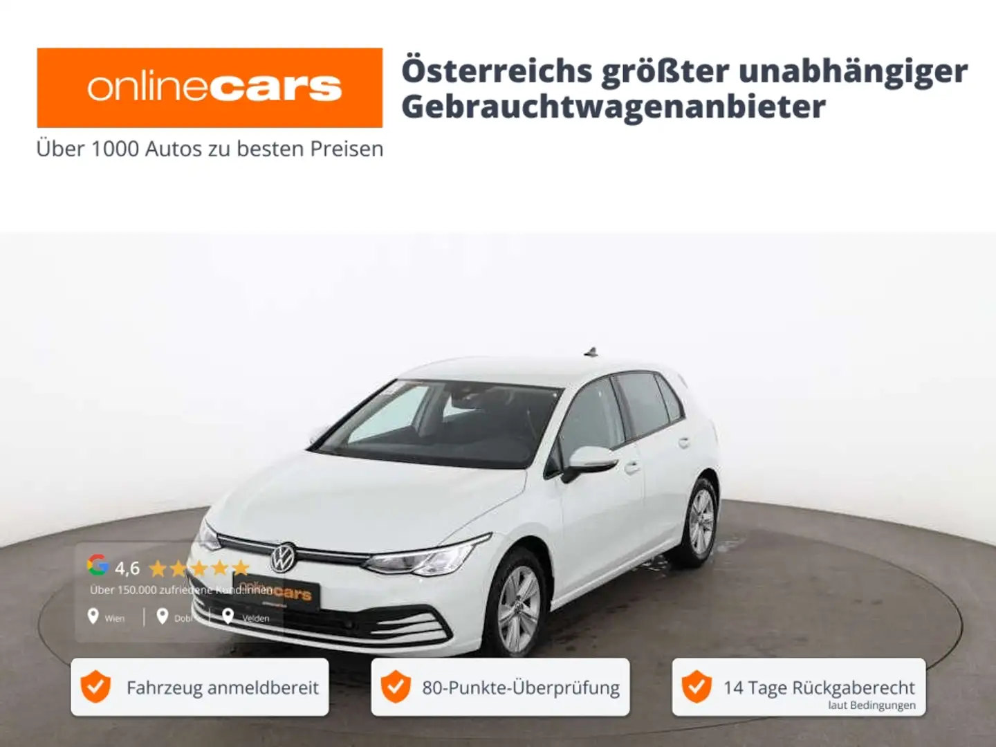 Volkswagen Golf VIII 2.0 TDI Life Aut LED RADAR NAVI SITZHZG Weiß - 1