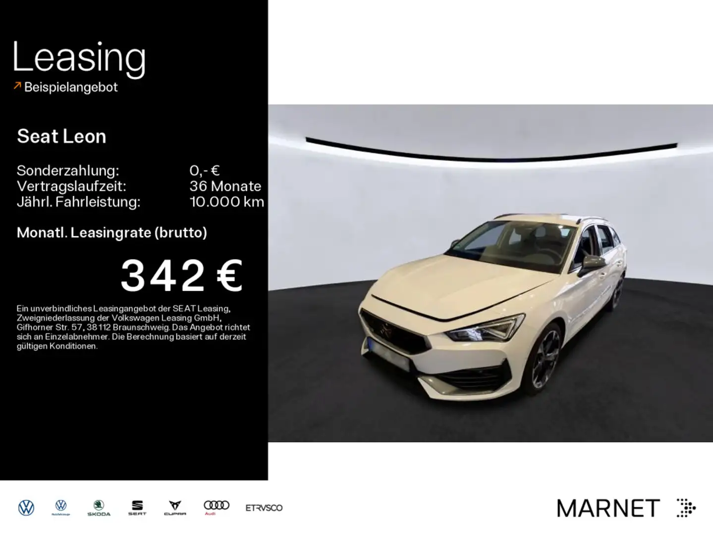 SEAT Leon Cupra Leon Sportstourer 2.0 TDI DSG*Navi*Kamera* Weiß - 1