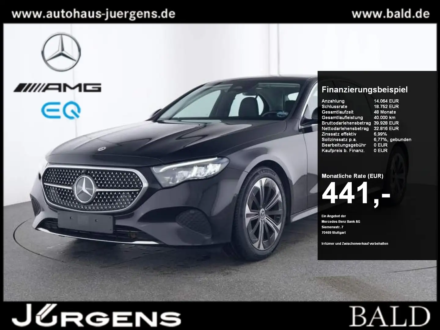 Mercedes-Benz E 220 d Avantgarde/LED/Cam/Pano/Totw/Distr/19' Schwarz - 1