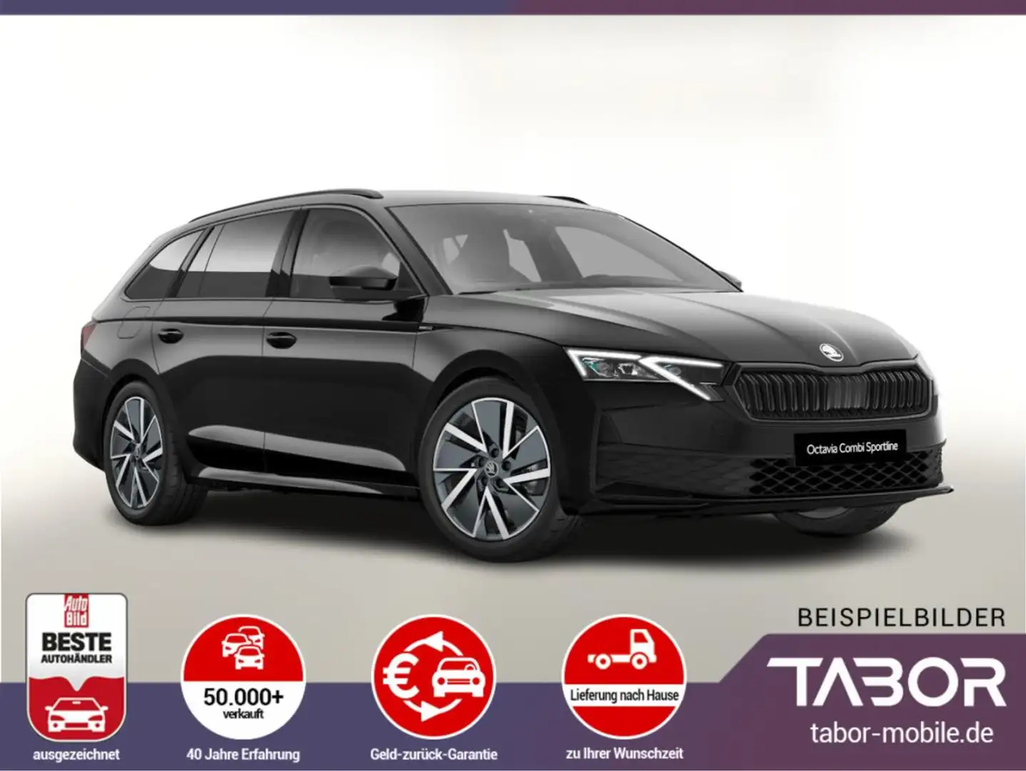 Skoda Octavia Combi TDI DSG Sportl FL Matrix AHK 18Z Schwarz - 1