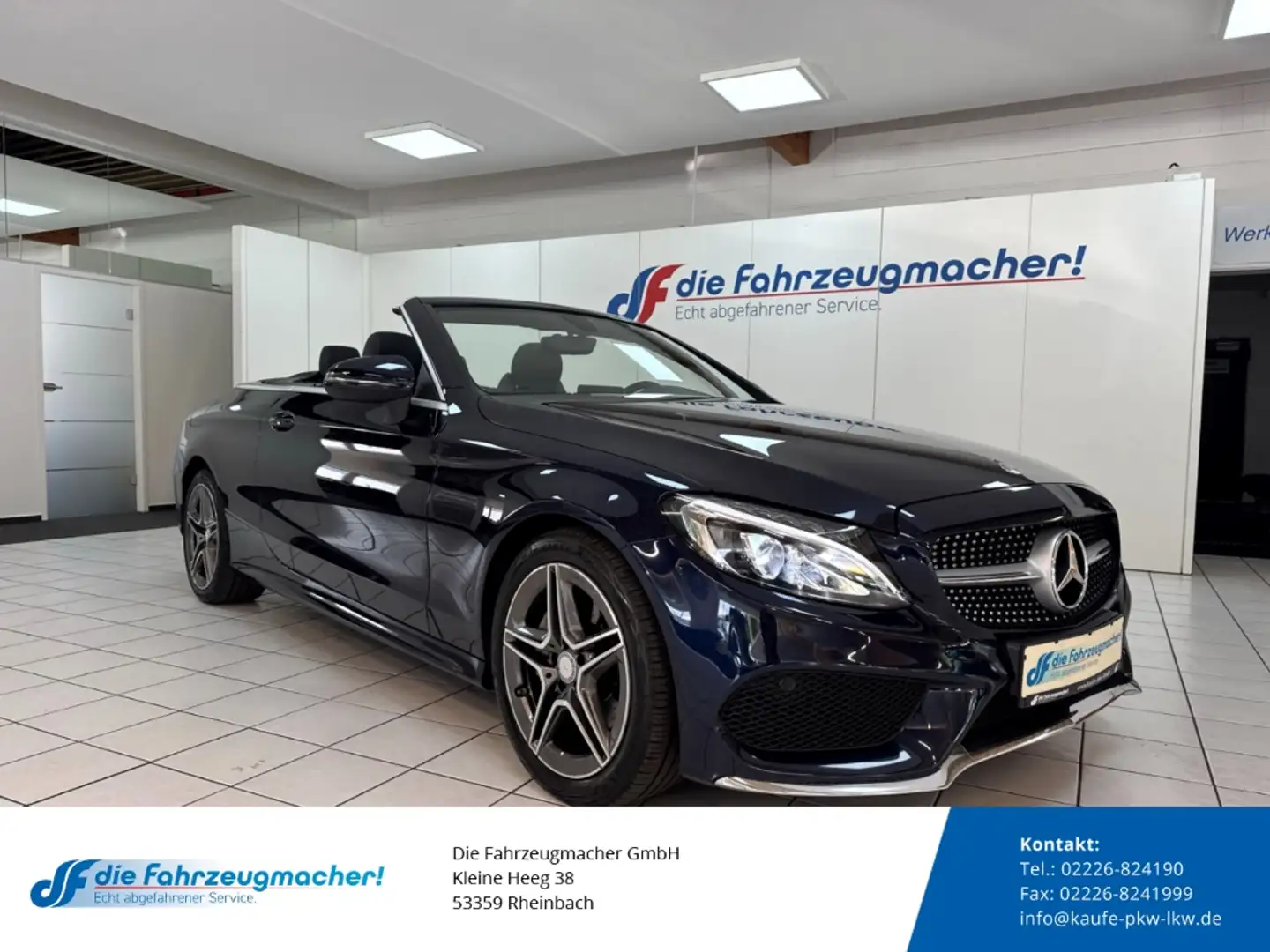 Mercedes-Benz C 200 Cabrio AMG Sportpaket LED Mehrzonenklima Fahrerpro Синій - 1