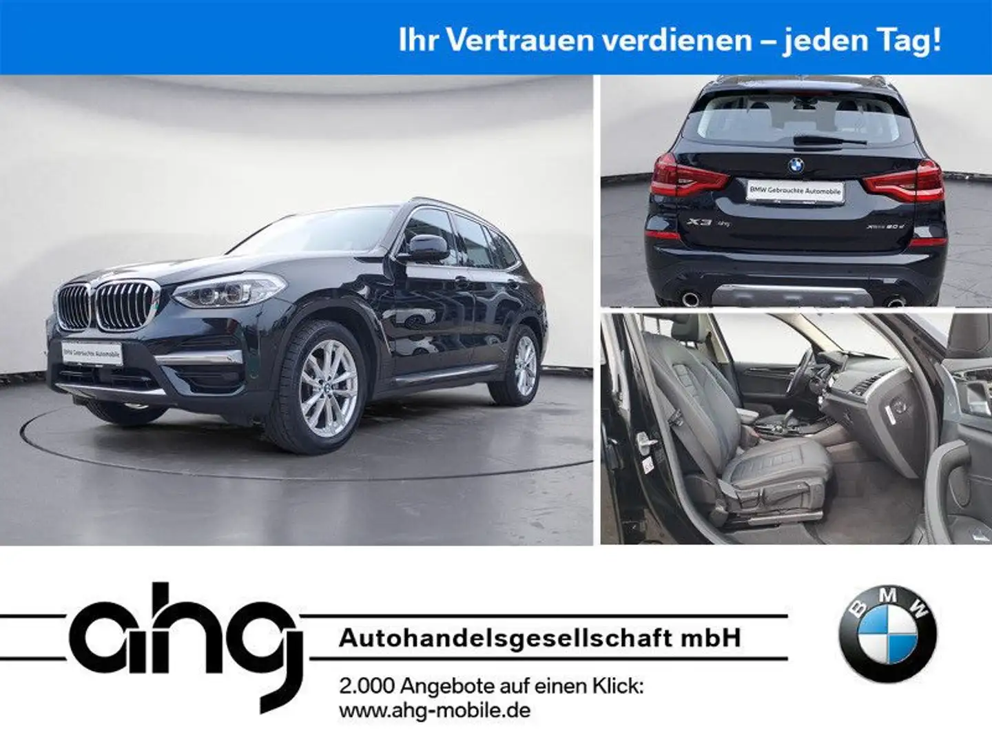 BMW X3 xDrive20d Luxury Line AT Head Up Tempom.aktiv Schwarz - 1