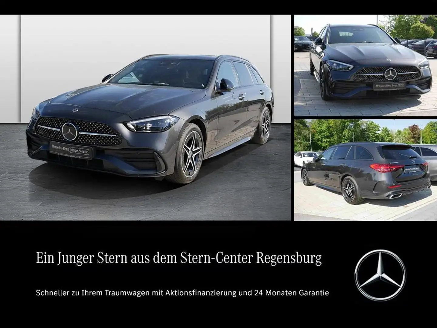Mercedes-Benz C 300 e T AMG PREMIUM+DIST+PANO+AHK+NIGHT+DIGIT. Grau - 1
