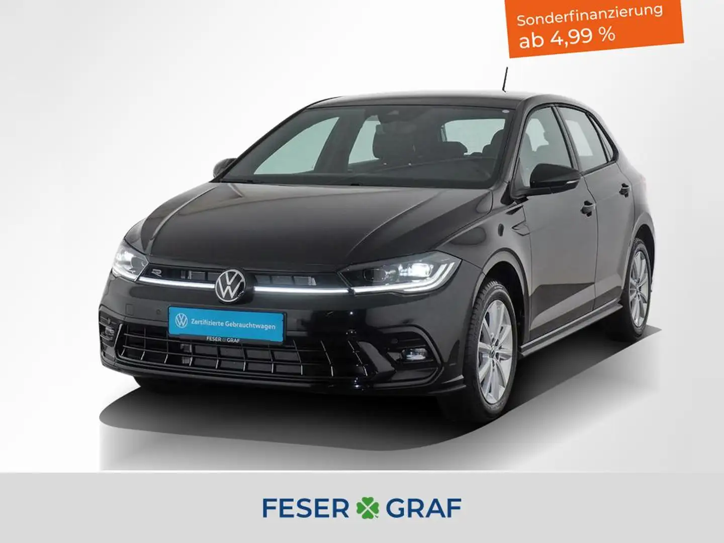 Volkswagen Polo 1.0 TSI R-Line DSG IQ-Light / RearView / ACC / PDC Schwarz - 1