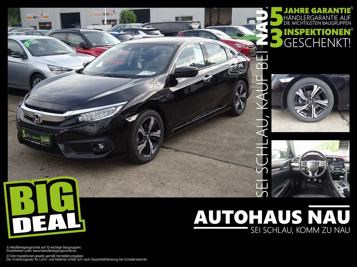 Honda Civic 4-trg. 1.5 VTEC Executive inkl. Big Deal Noir - 1
