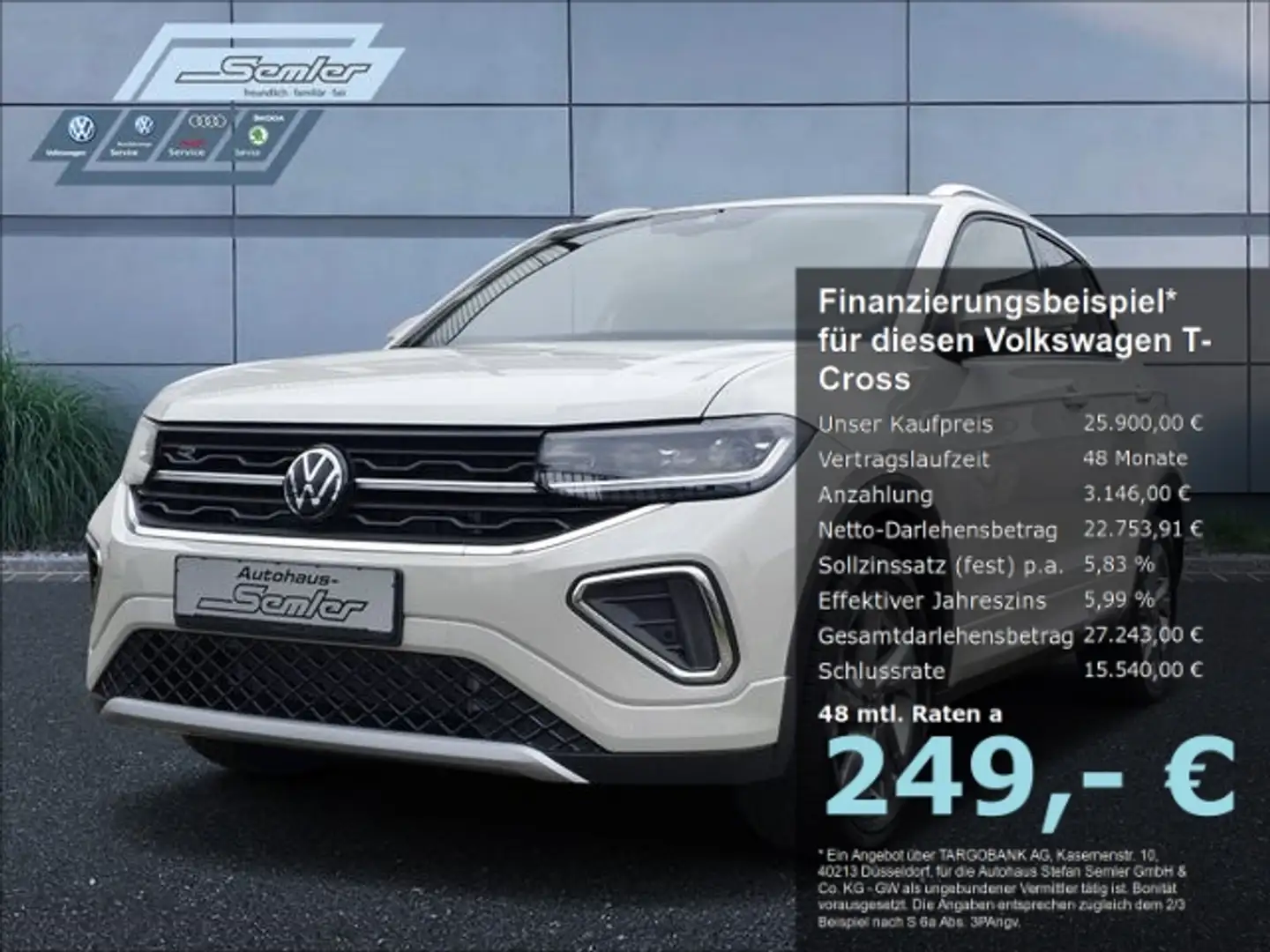 Volkswagen T-Cross R-Line 1.5TSI DSG MATRIX R-KAM KESSY NAVI Gris - 1