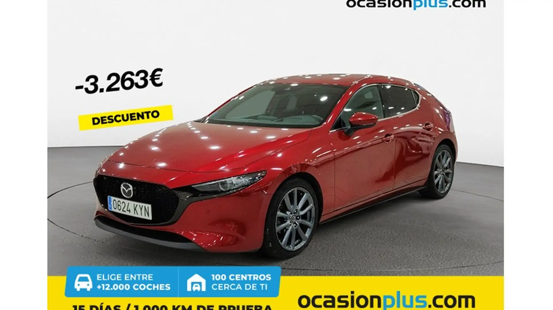 Mazda 3 2.0 e-Skyactiv-G Zenith 90kW Rojo - 1