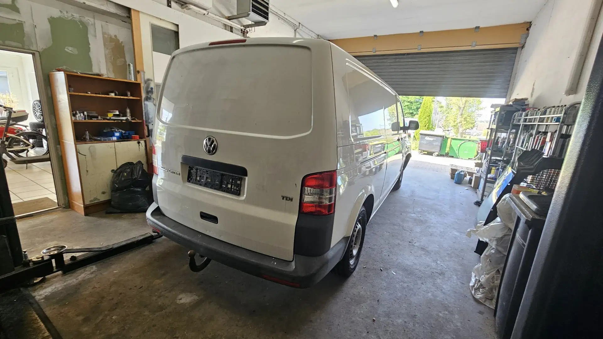 Volkswagen T5 Transporter lang*2 Schiebetüren*Frontschaden an Bastler* Blanc - 1