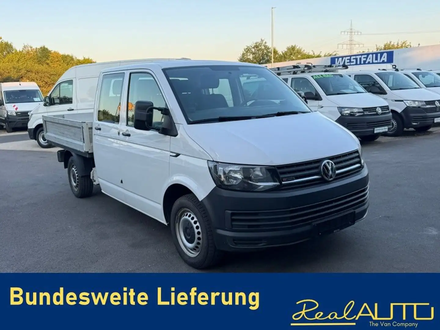 Volkswagen T6 Transporter Doka/Pritsche TDI 4Motion Diff.sp Weiß - 1