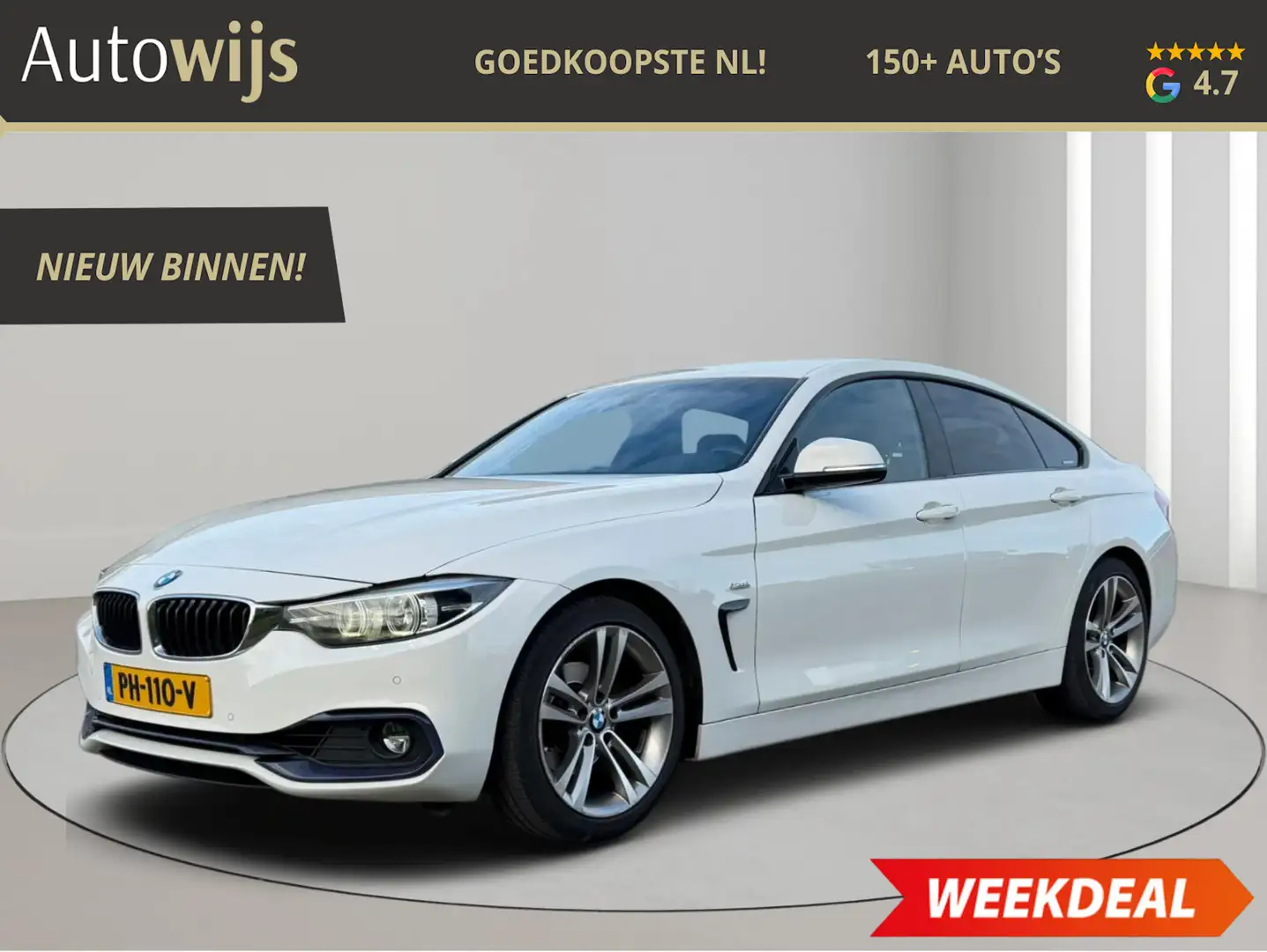 BMW 420 4-serie Gran Coupé 420i Executive|M-SPORT STUUR|XE Wit - 1