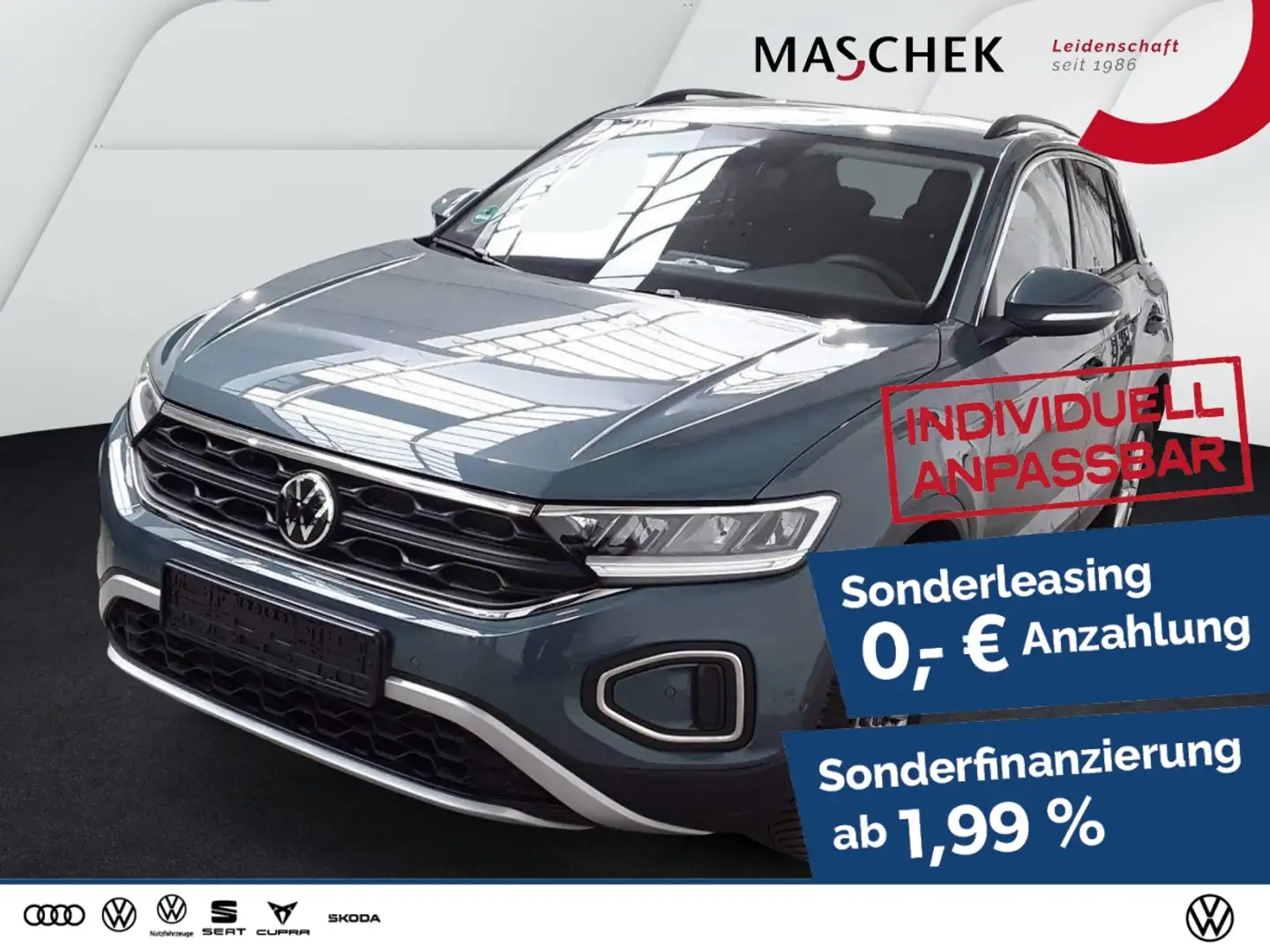 Volkswagen T-Roc 1.0 TSI Navi Sitzh. PDC MFL LED Facelift Blau - 1