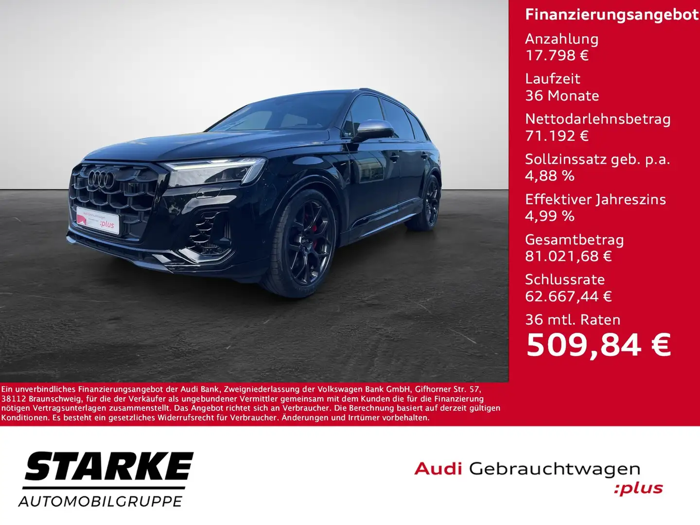 Audi SQ7 4.0 TFSI tiptronic quattro Schwarz - 1