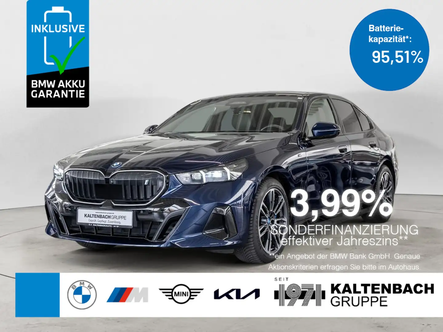 BMW i5 eDrive 40 M-Sport Pro PANO AHK 360° LED Bleu - 1