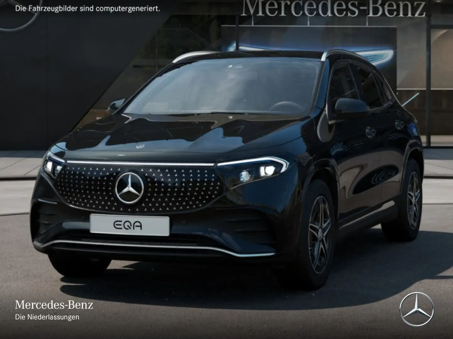 Mercedes-Benz EQA 350 4M AMG+ADVANCED+AHK+KAMERA+SPUR Schwarz - 2