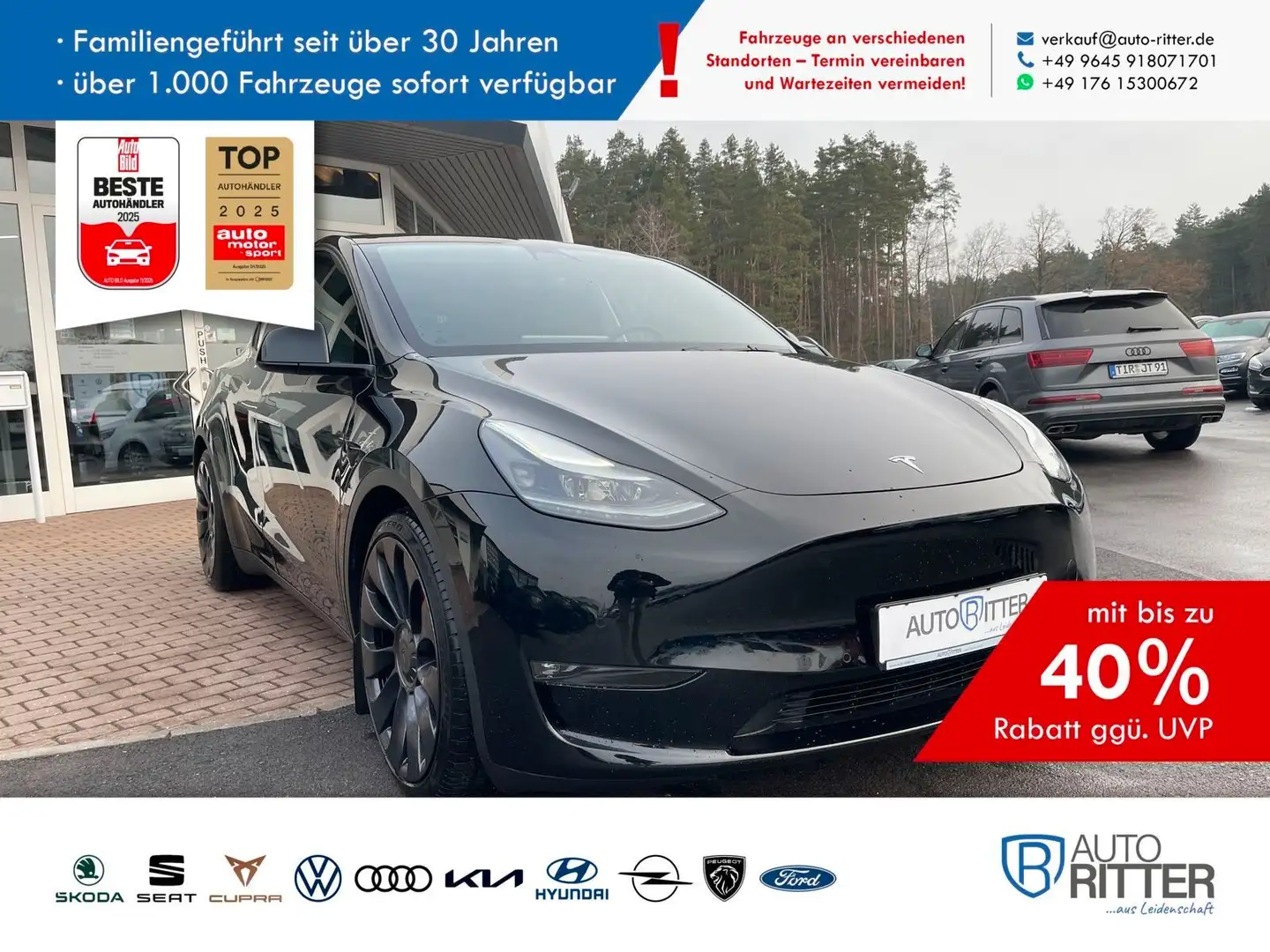 Tesla Model Y Performance Long Range MwSt. Unfallfrei Schwarz - 1