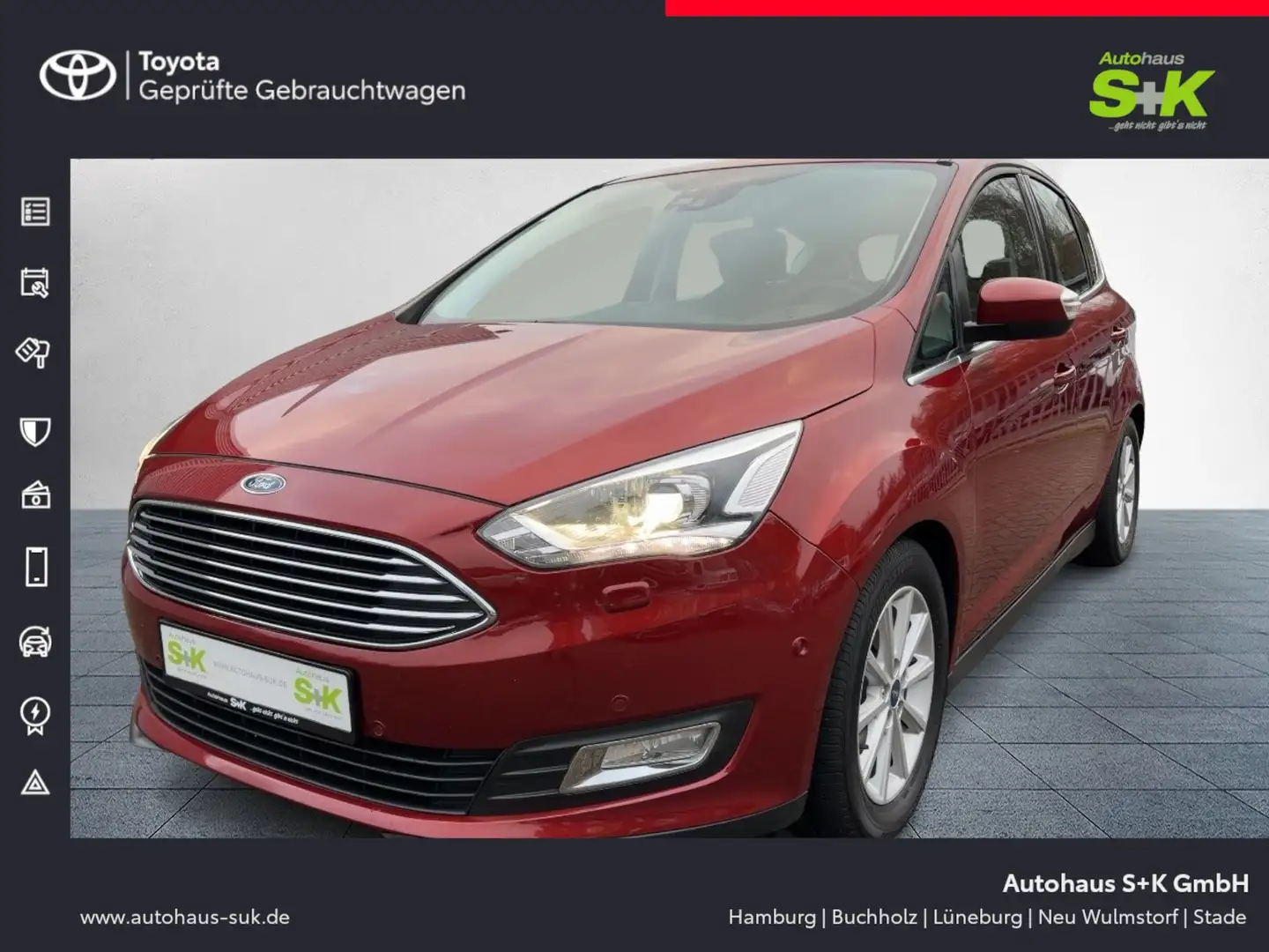Ford C-Max Titanium+PDC+SHZ+TEMPOMAT+KLIMA+R-KAMERA++ Rot - 1